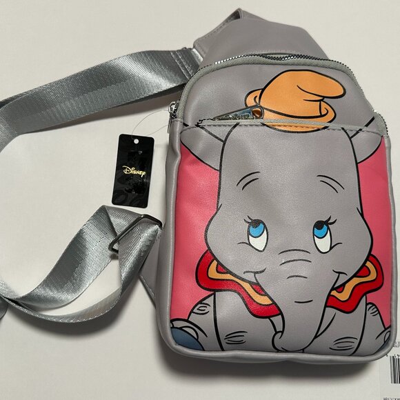 NEW Disney Dumbo Sling Messenger Crossbody Bag, gray multicolors - Picture 1 of 6